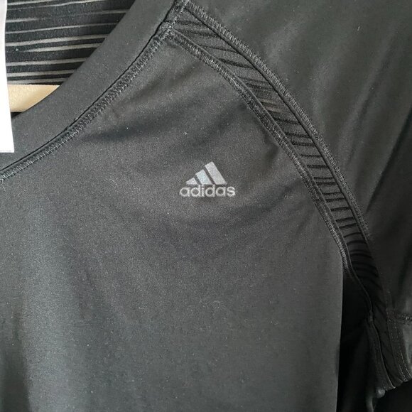 ADIDAS LONG-SLEEVE WOMEN ACTIVE SHIRT CLIMACOOL STYLE BLACK MESH INSERTS… - Picture 3 of 5
